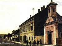 Kapela sv. Ivana Nepomuka u Banskoj ulici, danas Gupčeva ulica sagrađena 1801. godine, snimljeno 1912. godine, kapela je srušena u Domovinskom ratu 1992